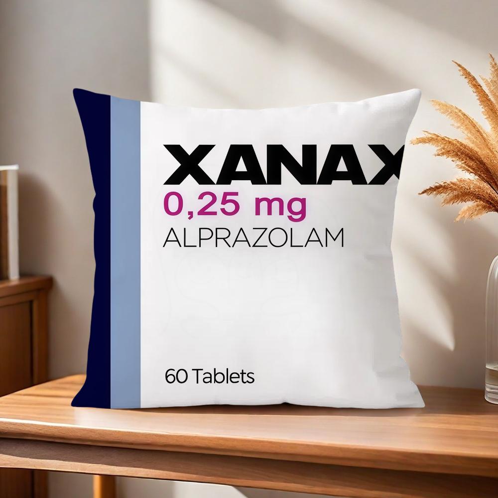 

Смешная наволочка Xanax для дома, дивана, гостиной, офиса, кофейни, автомобильная наволочка 30x30 cm