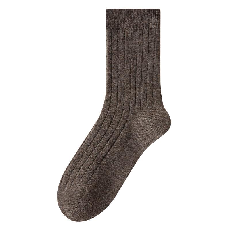 Winter Women's Thick Double-needle Wool Socks for Warmth, Super Thick Loose Mid-calf Socks, Cashmere Socks, Long Stockings