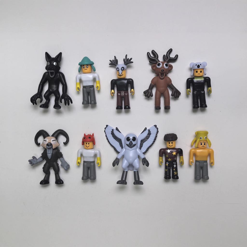 High Quality 10pcs 99 Nights In The Forest Deer Owl Goat Player Protagonist Character Monster Model Figurine Toy Christmas Gift