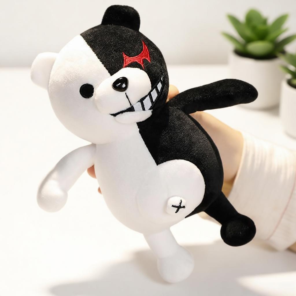 25/35Cm Black White Bear Pink Rabbit Stuffed Plaything Snug Animated Soft Plushie Bolster Room Display Hanging Piece Favor Boys And Girls Little