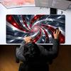 XXL Rot Silber 3D Spiral Kristall Mauspads Abstrakt Wirbel Schreibtischunterlage Rutschfeste Gummi Gaming PC Tastatur Schreibtischmatten Gamer Mauspads