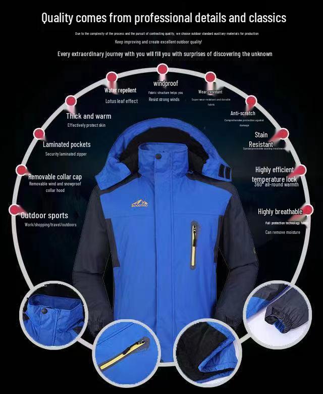 Herr Vinterarbetsjacka med fleecefoder och vattentät - Vindtät, Plusstorlek, Logotryck