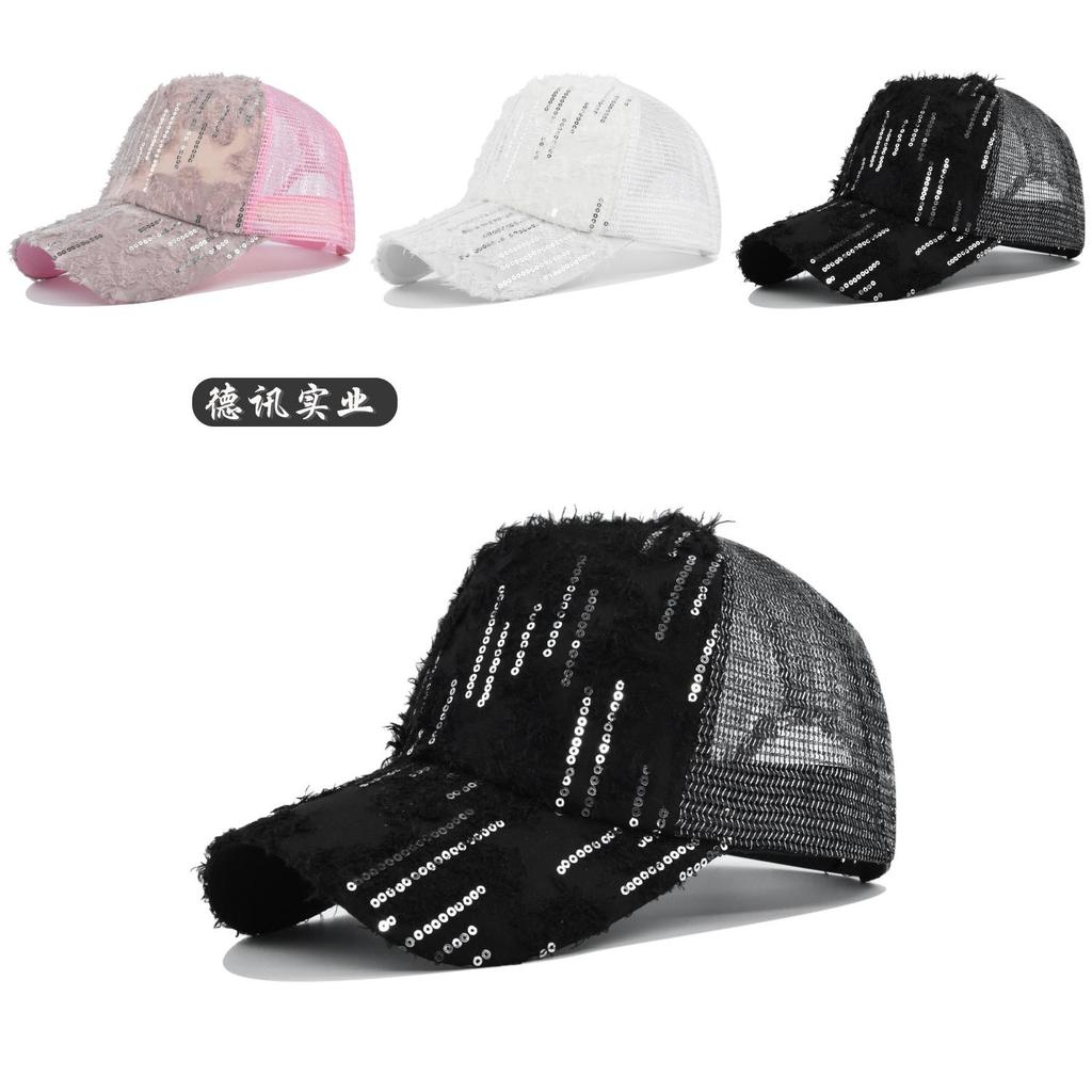Trendy Tassel Outdoor Sun Hat Unisex Cotton Baseball Cap Korean Style Mesh Duck Tongue Cap