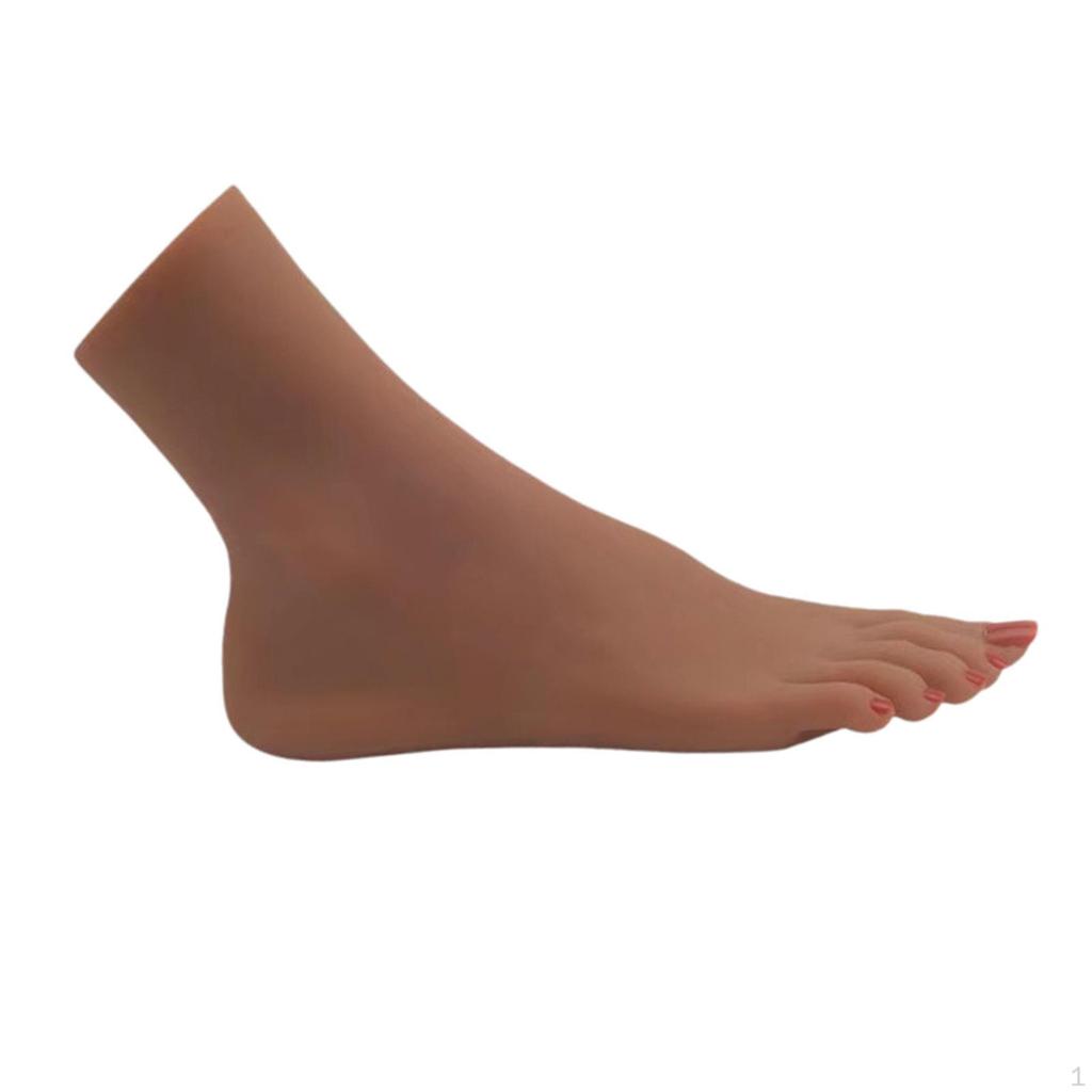 Pé de manequim feminino macio em silicone, modelo para exposição em loja de varejo