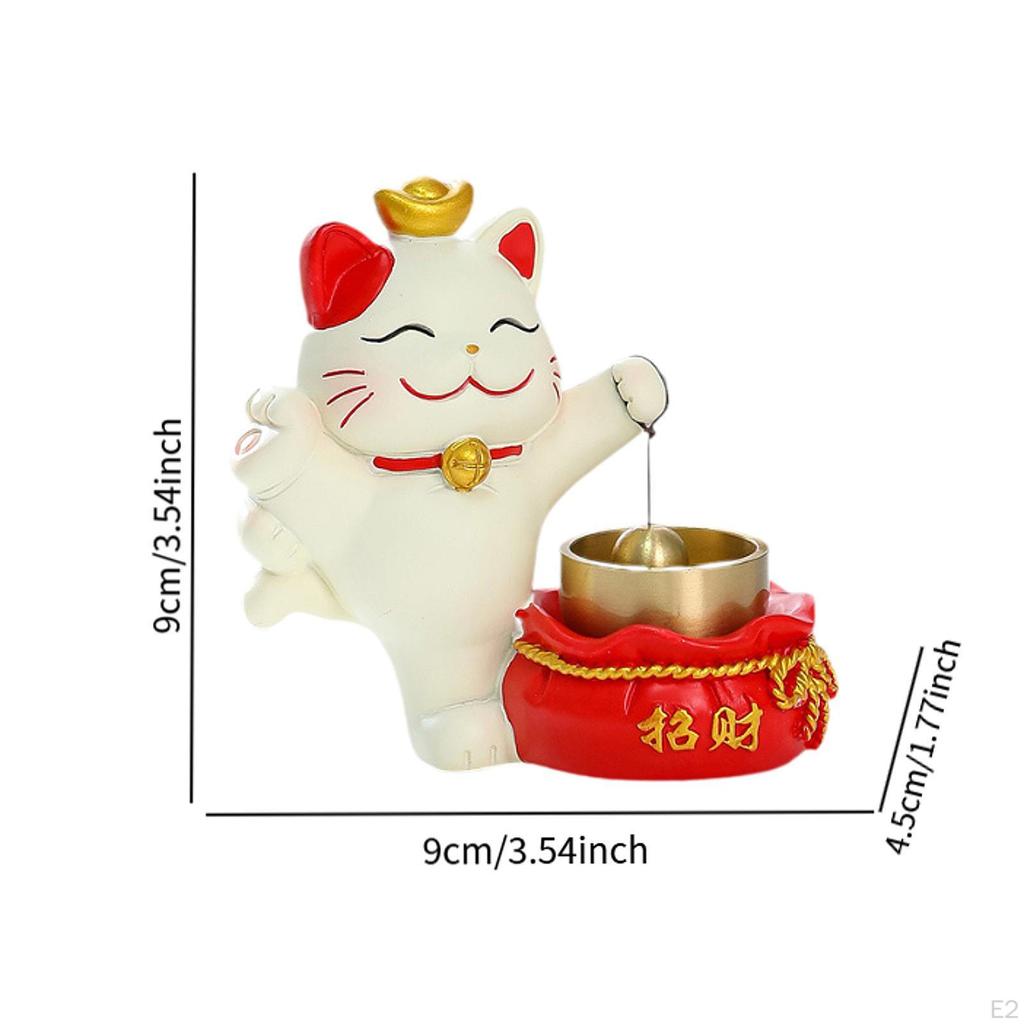 Lucky Cat Door Bell Chime Cute Doorbell Hanging Ornament for Business Entrance Coffee Shop Simple