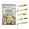 50/100/200pcs Gold Color Teeth Fascia Terminal Terminal Line Cold Terminal Connectors Cold Inserts Wiring Tab