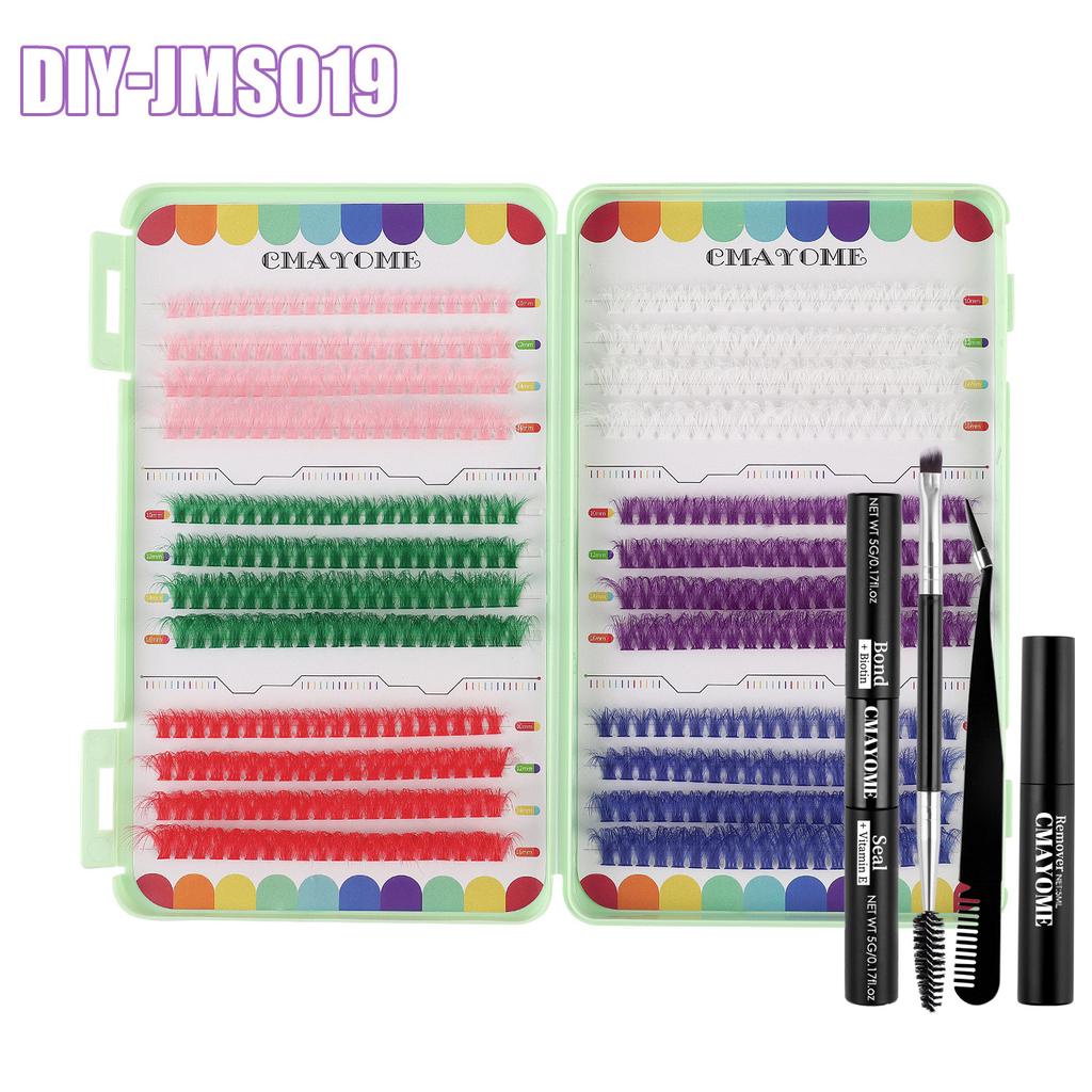 Diy Single Tuft Of Hair Large Capacity Family Photo Colored False Eyelashes Eyelash Book D Song Mixed False Eyelashes