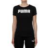 Puma Letter Print Crew Neck Short Sleeve T-Shirt Women Tops Black 847195-01