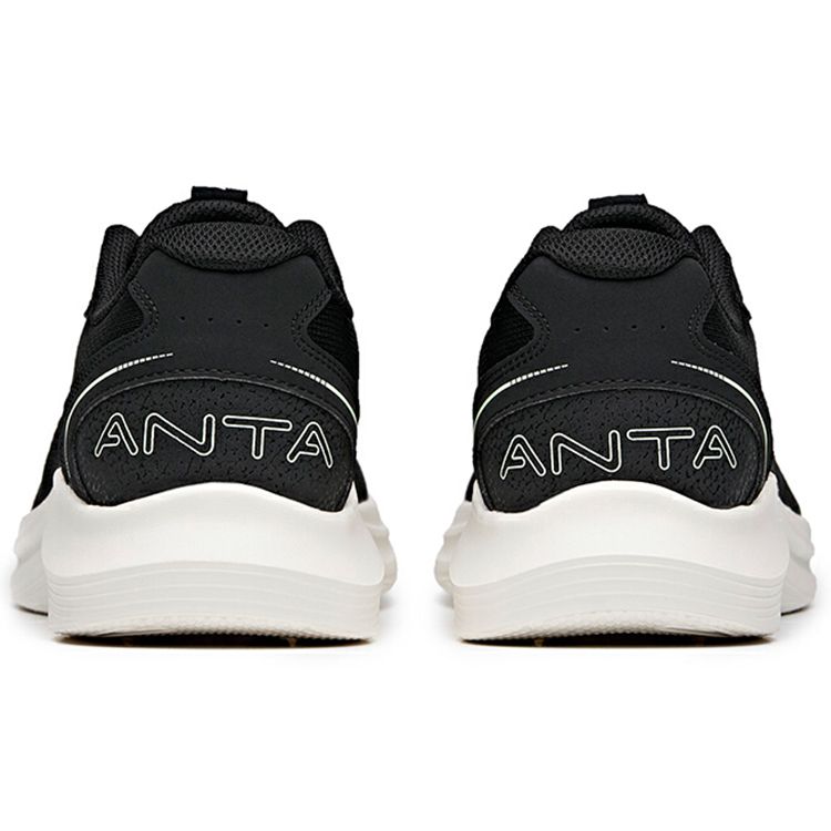 Anta Breathable Low-Top Running Shoes Men Sneakers Black White 112135571-1