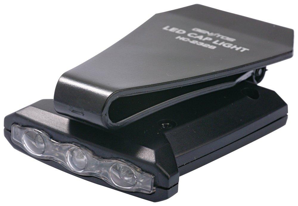 

GENTOS Светодиодный налобный фонарь Люмены 25 часов работы Двухцветный ANSI Требуются две кнопочные батарейки CR2032 и крепится к вашей шляпе [20 / / (Белый &