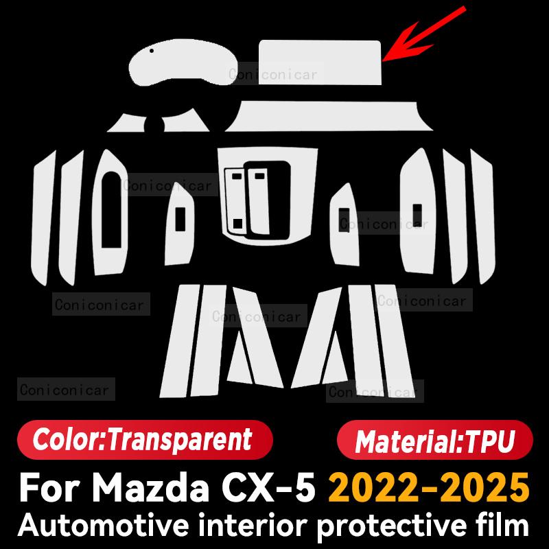 For Mazda CX-5 CX5 2017-2025 Car Interior Center Console Screen TPU Protective Film Anti-scratch Repair Film Sticker Accessories