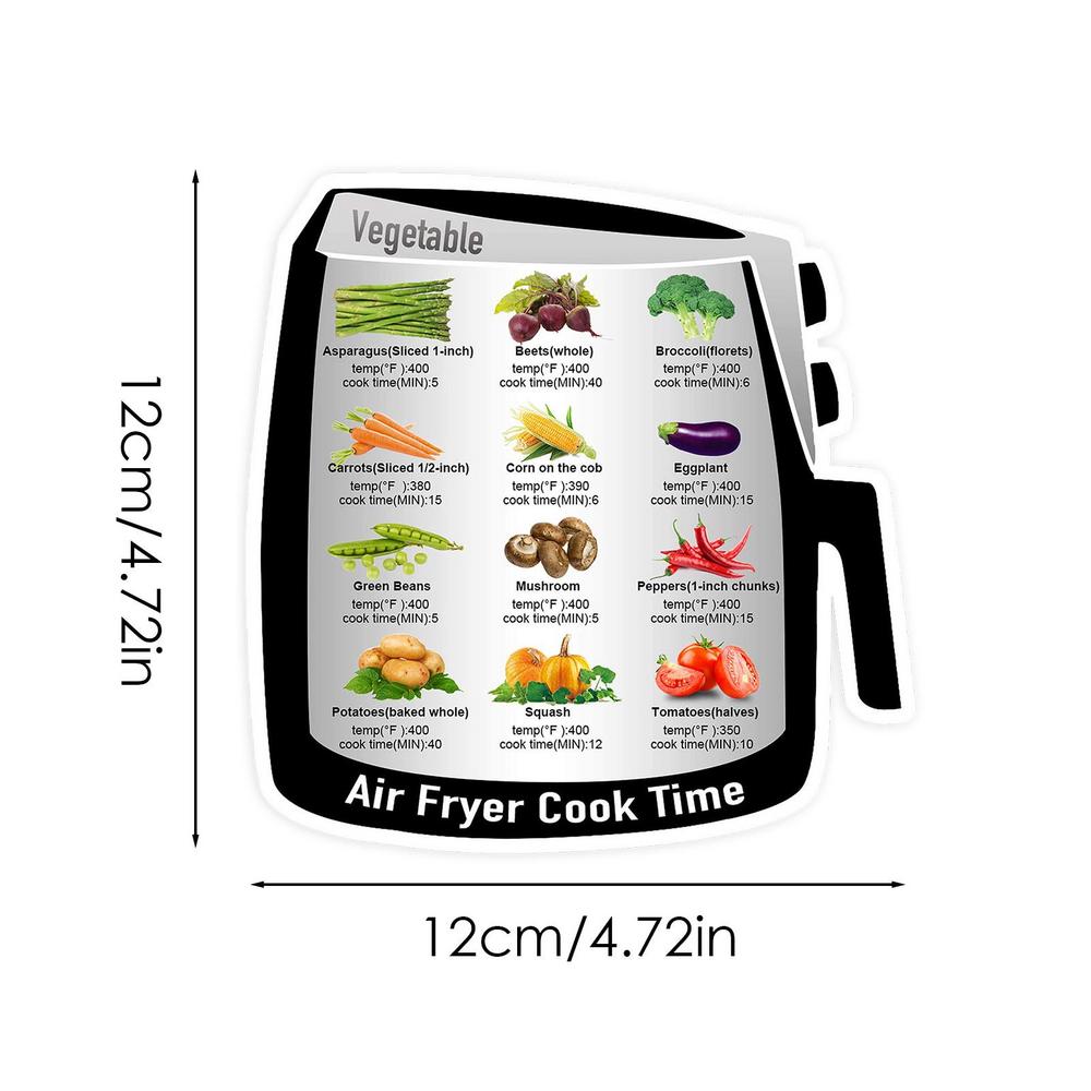 Air Fryer Magnetic Air Fryer Cook Times Quick Reference Guide Frying Magnet Chart Kitchen Guide Cookbook