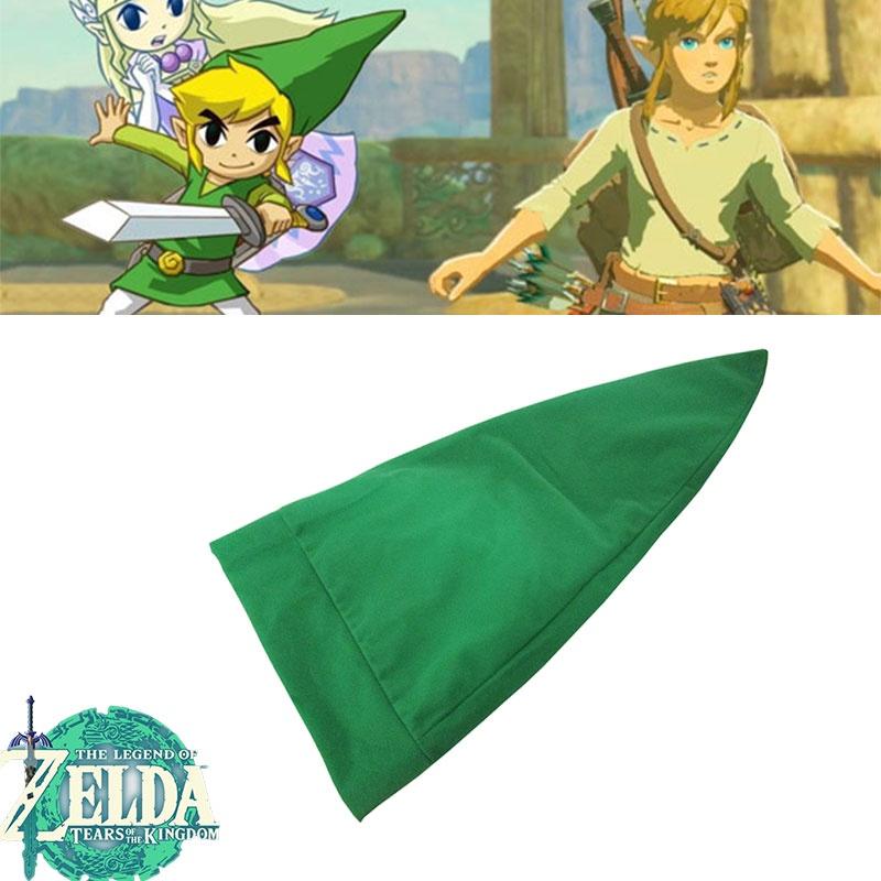 Cappello Cosplay Link The Legend Of Zelda Cappellino Verde di Qualità Premium