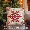 Christmas-Themed Decorative Pillow Covers With Deer Snowflakes Pattern Cushion Cover Suitable For Sofa Bedroom Car Pillow Cover