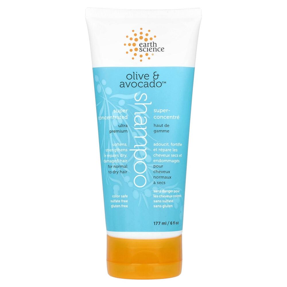 Earth Science Ultra-Concentrated Shampoo, Olive & Avocado, 6 fl oz (177 ml)