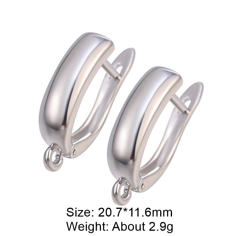 Juya Women Earrings Accessories 4 8Pcs/Lot Gold Silver Plated Shvenzy Ear Wire Fixture Fastener Bale DIY Earring Hooks Clasp