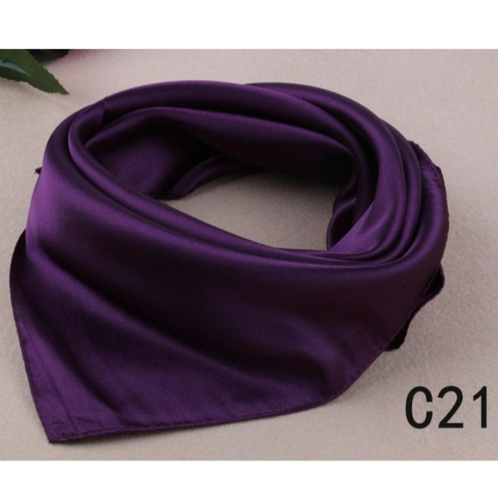 60*60cm Silk Scarf Imitation Silk Satin Square Scarf Luxurious Small Square Satin Workers