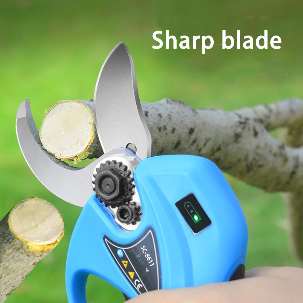 21V 40mm Cordless Portable Electric Pruner Lithium-ion Pruning Shear Efficient Scissors Bonsai Tree Branches Garden Tools