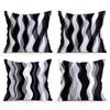 Black White Curve Art Cushions Pillowcase Printed Polyester 45X45Cm Throw Pillow Cover Decorative Sofa Cushion Pillowslip Decor
