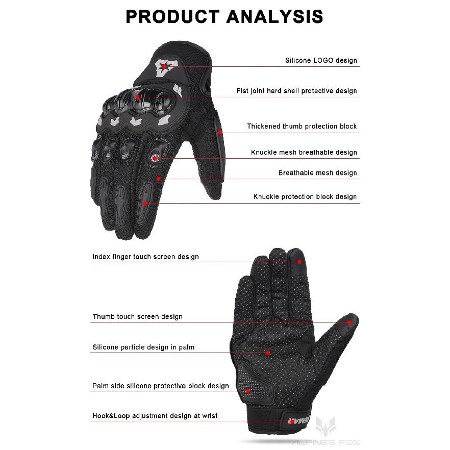 Summer New Men Motorcycle Gloves Hard Knuckle Touch Screen Motorbike Motocross Moto Biker Gloves Motorcycle Accessories M-XXL