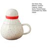 Sports Themed Ceramic Mug with Lid And Spoon Badminton Football Basketball