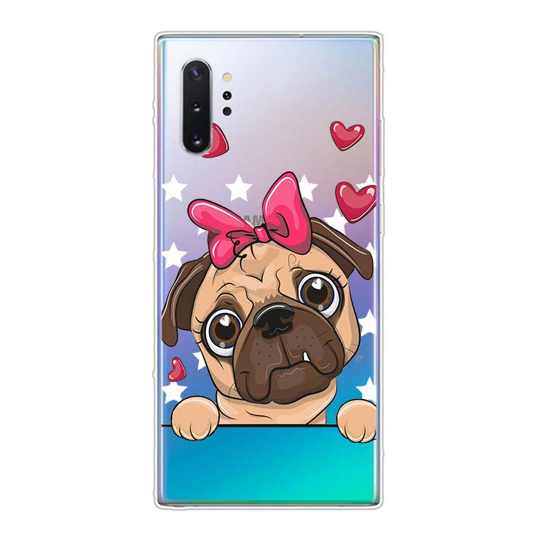 

Милый мультяшный мопс для Samsung Galaxy Note 20 10 9 8 Plus Ultra Lite M31 M31S M10 M10S M20 M21 M30, чехол для телефона Samsung M60S