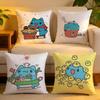 Cushion Cover  Linen  SkinFriendly Soft Decorative Case For Sofa Home Decor BBugcat CCapoo Anime Pillow Cover