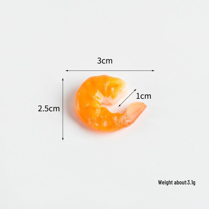 PVC Shrimp Keychain Props - Funny Kitchen & Dining Toy Models