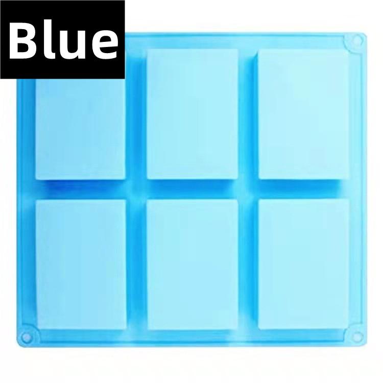 

Newest 6 Grids Rectangle Silicone Soap Making Molds DIY Chocolate Mousse Cake Bakeware Ice Cream Mould Tools Birthday Gifts 2025 синій