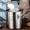 Practical Nonrust Steel Airtight Kitchen Storage Bucket Removable Lid Easy To Cleaning Food Preservations Container