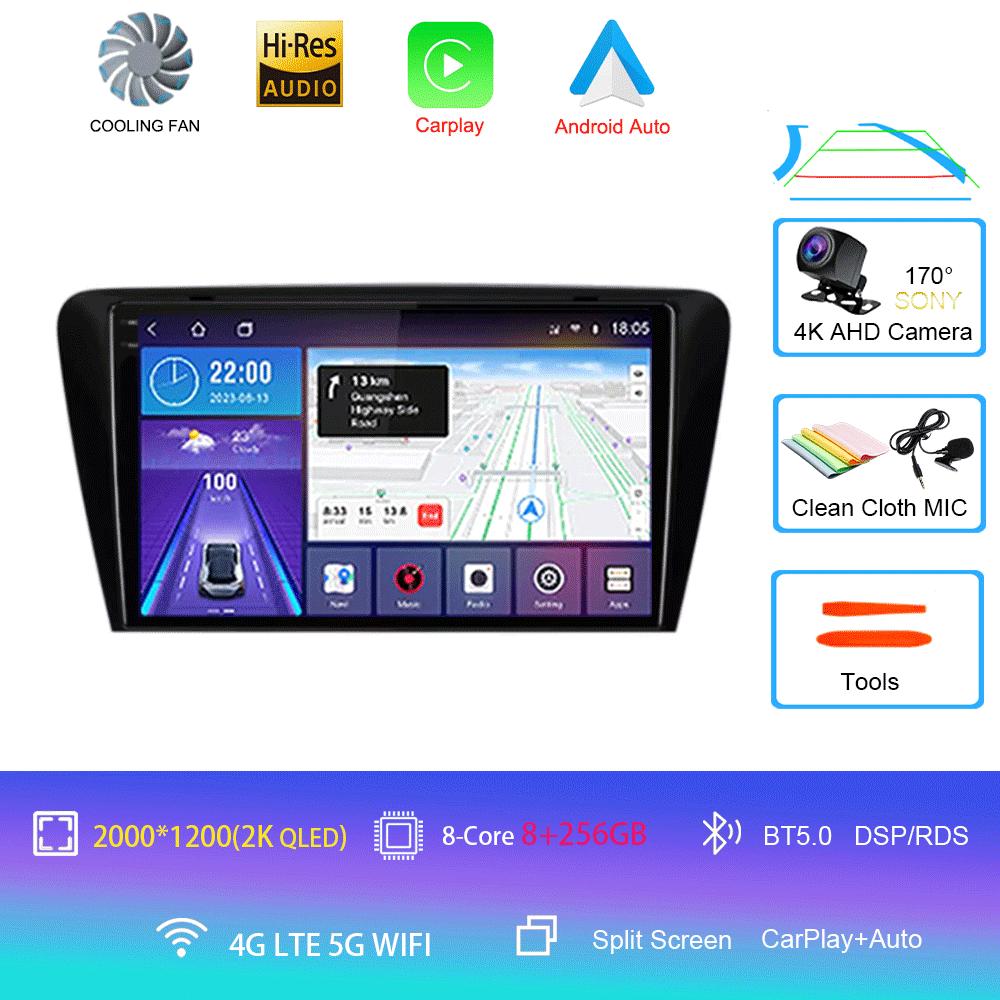 For Volkswagen SKODA Octavia 3 A7 2013-2018 Car Radio Android 14 Carplay Navigation GPS Multimedia Video Player Head Unit 2Din