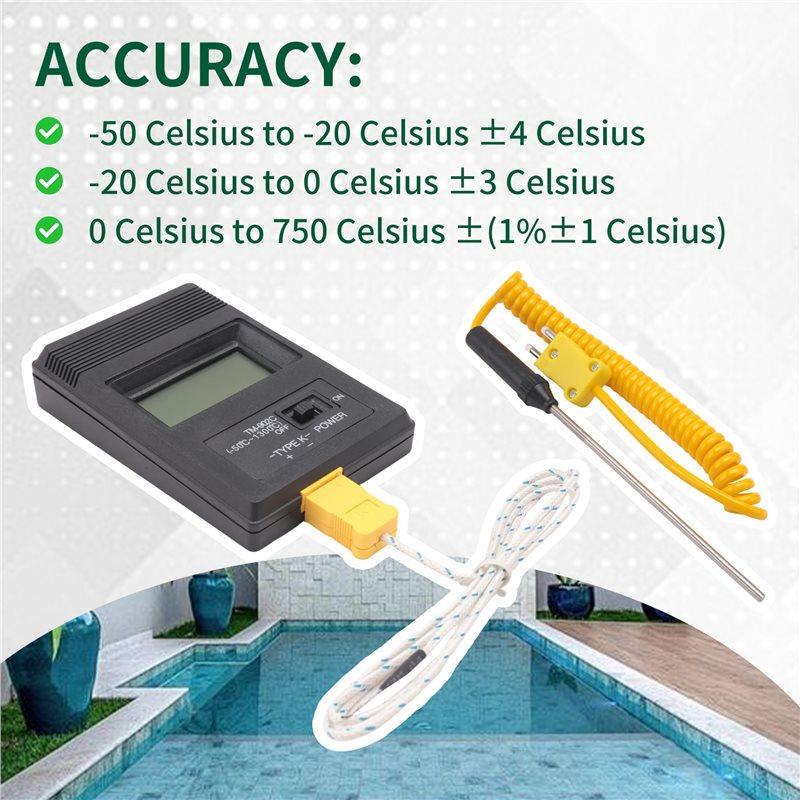 A84E-TM-902C(-50 Celsius To 750 Celsius) Temperature Meter TM902C Digital K Type Thermometer Sensor + Thermocouple Probe Detecto