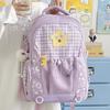 Schoolbag Cute and Fresh Plaid Junior High School Student Schoolbag Female High School Student Large Capacity Versatile Backpack Mori Travel Backpack