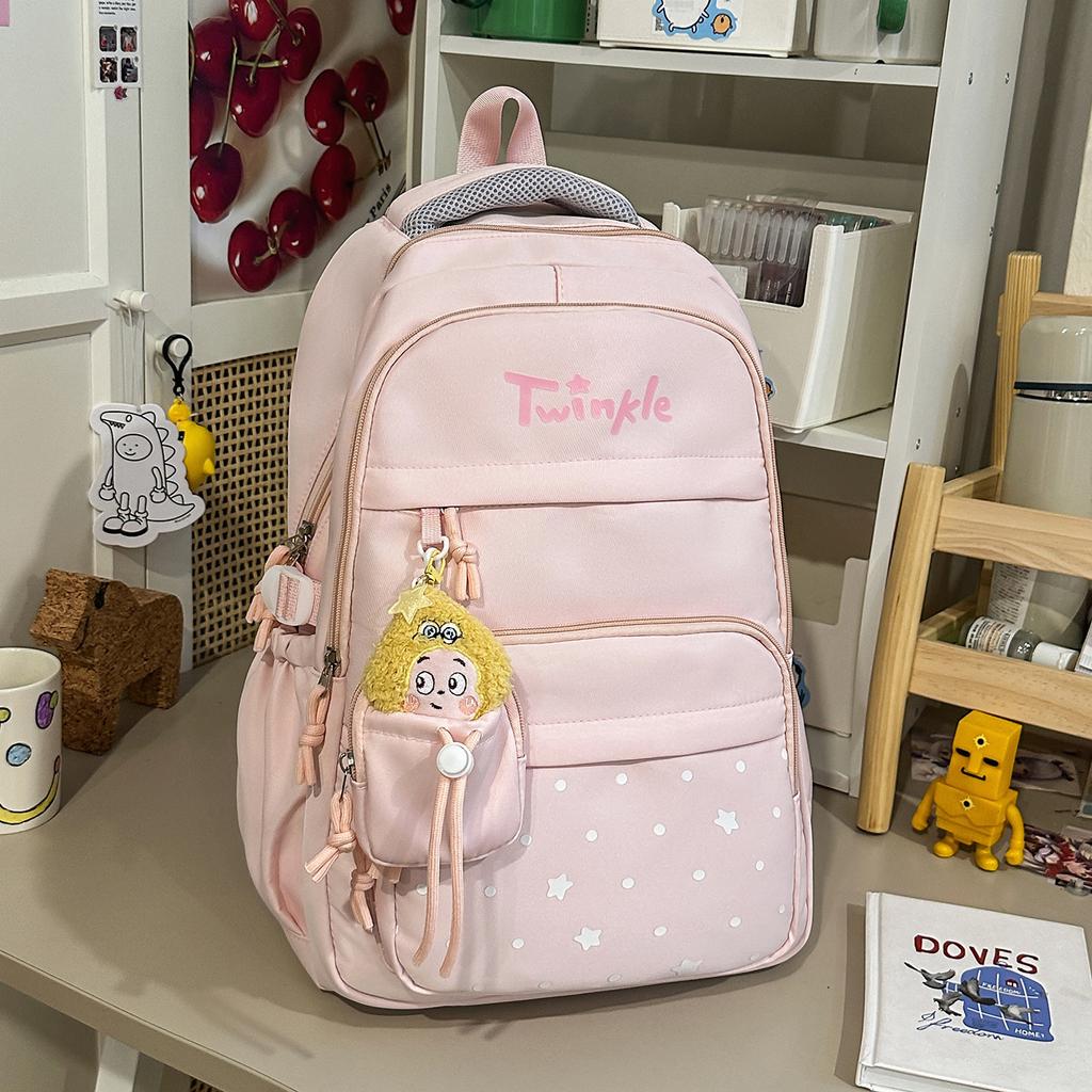 Schoolbag Mifu Soft Peach Powder Campus Sweet Wind School Bag Korean junior and high school girls go out in class Versatile backpack