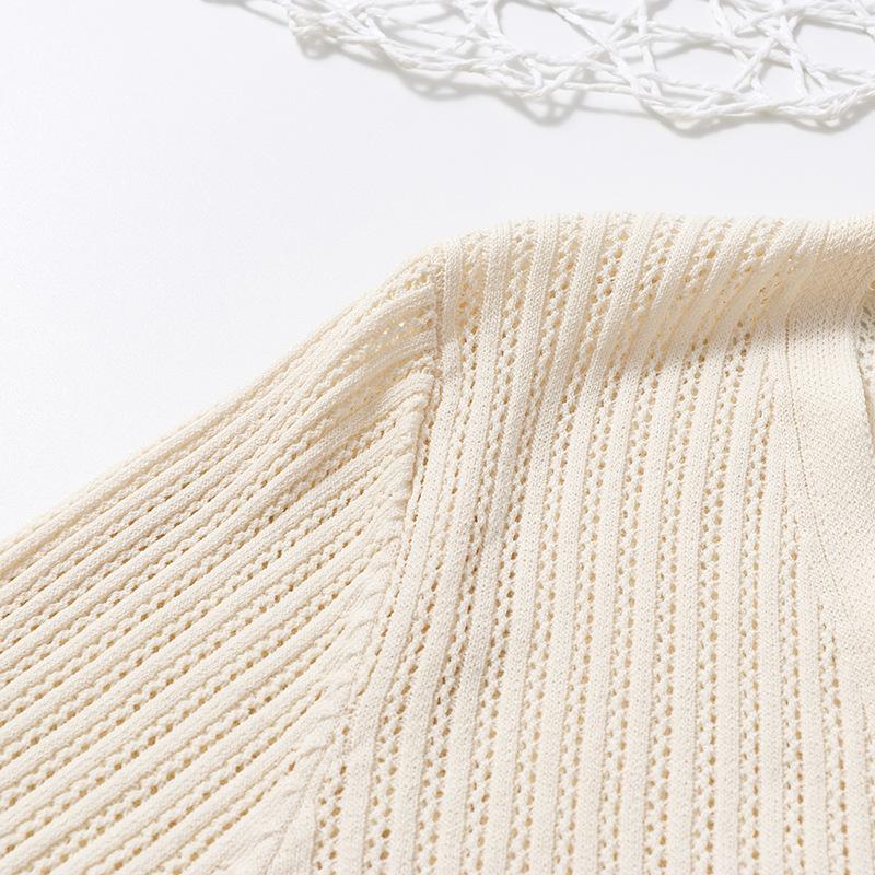 Women's Thin Knitted Jacket With Cardigan Sun Protection Clothing Summer Shawl Coat