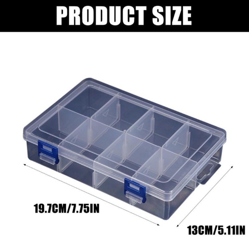 Transparente Kunststoff-Werkzeug-Organizer-Box Verstellbares Fach Sicheres Schloss Ergonomisch für Baumarkt-Zubehör