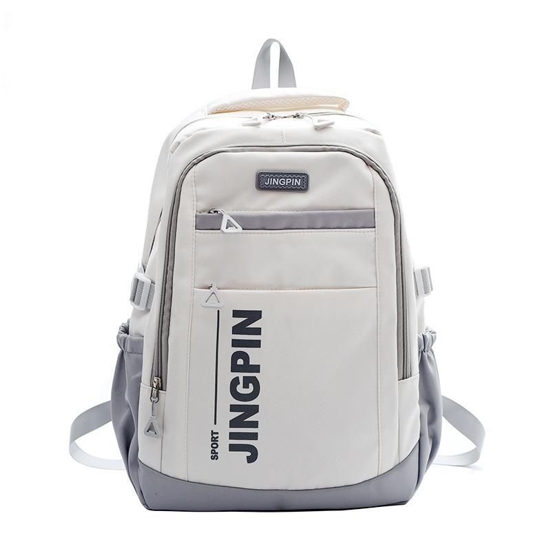

New junior high school student schoolbag fashion trend fashion backpack college student versatile simple backpack сірий колір