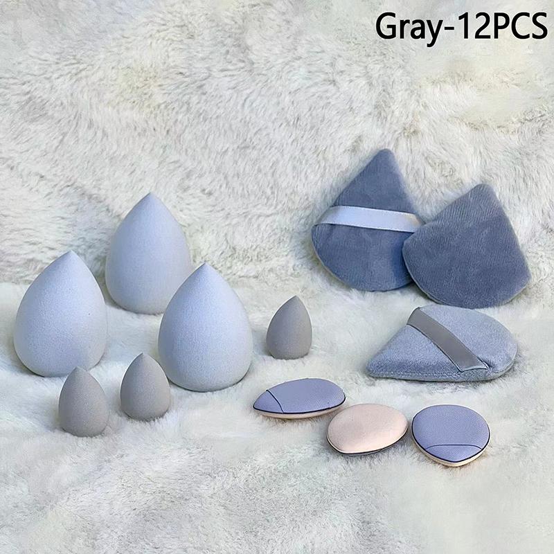 

9/12 шт. набор спонжей для макияжа Beauty Egg Soft Cosmetic Puff Foundation Sponge Powder Puff Women Makeup Accessories Beauty Tool Kit 12PCS