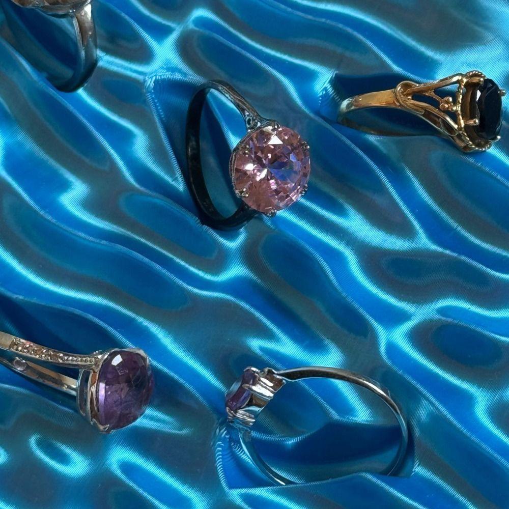 Creative Ring Display Plates Sea Wave Jewelry Storage Tray 3D Printing Rings Holder  Birthday Gift