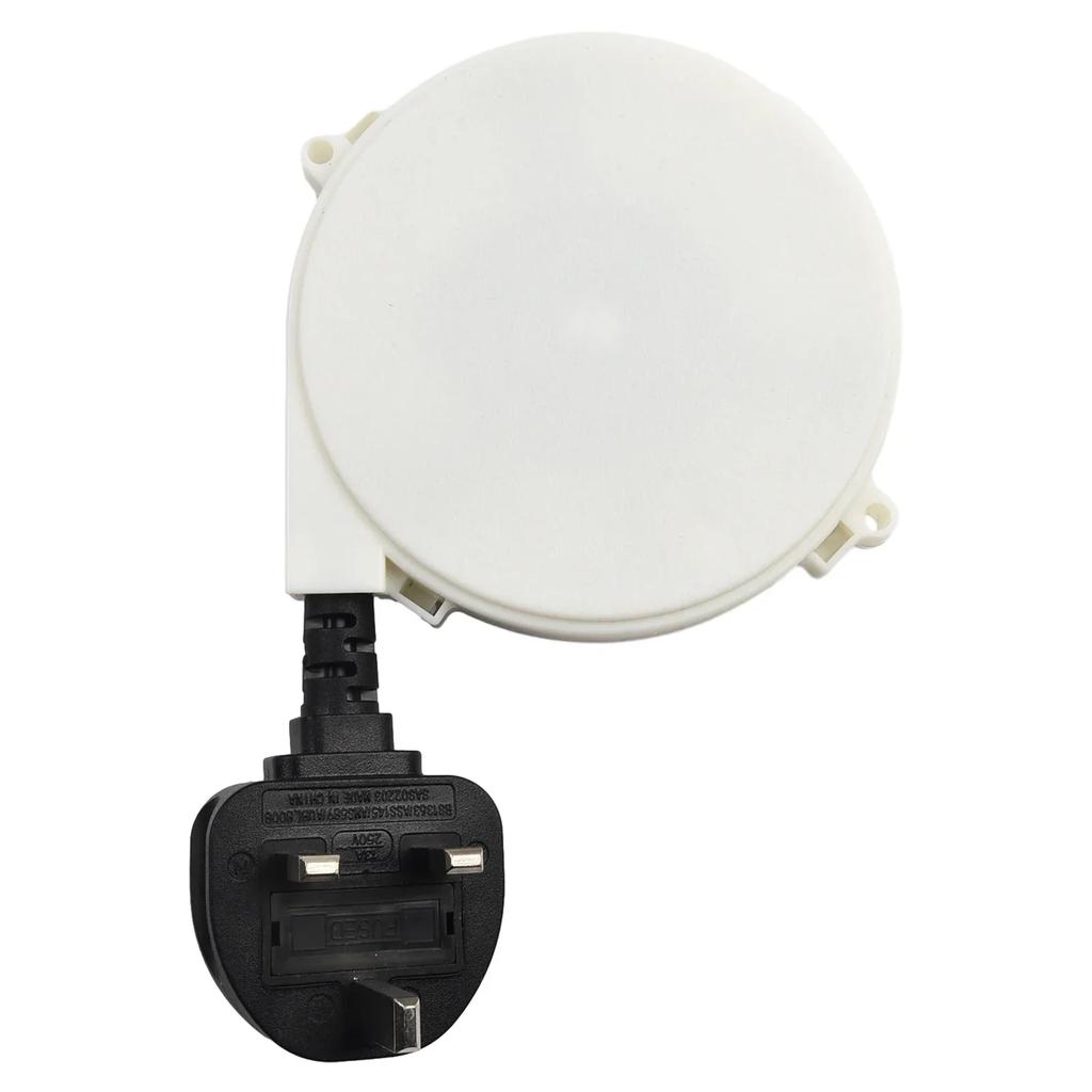 1x White Line Dial Auto Retractable Power Reel Cable With Multiple Plug Options For Global Compatible With Various Socket Types