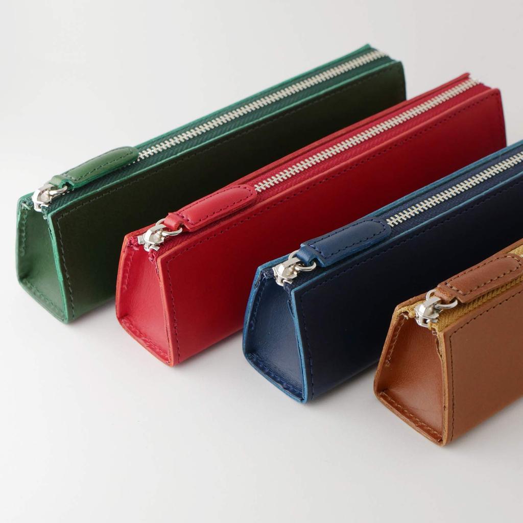 Pen Case Italian Leather M Size BT Leather Dark Brown [Slip-On] INL-4005