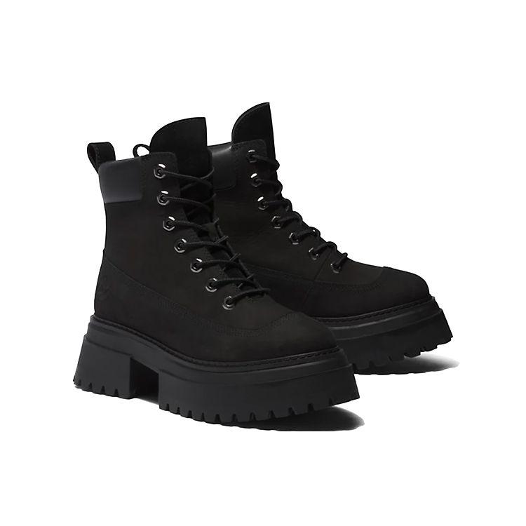 Timberland Sky 6 Zoll Schnürleder Langlebig Lässig Wasserdicht Wadenhoch Outdoor Stiefel Damenstiefel Schwarz A428J001