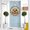Harvest Festival Party Supplies Welcome Sign for Front Door, Rustic Wooden Hanging Weather Resistant Entryway with Hemp Rope, Autumn Pumpkin