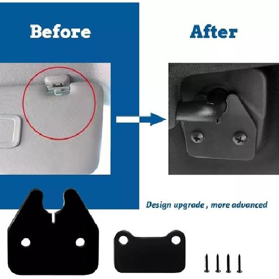Aluminum Sun Visor Clip Fix Repair Kits For Dodge RAM 1500 Pickup 2019-2023 2024