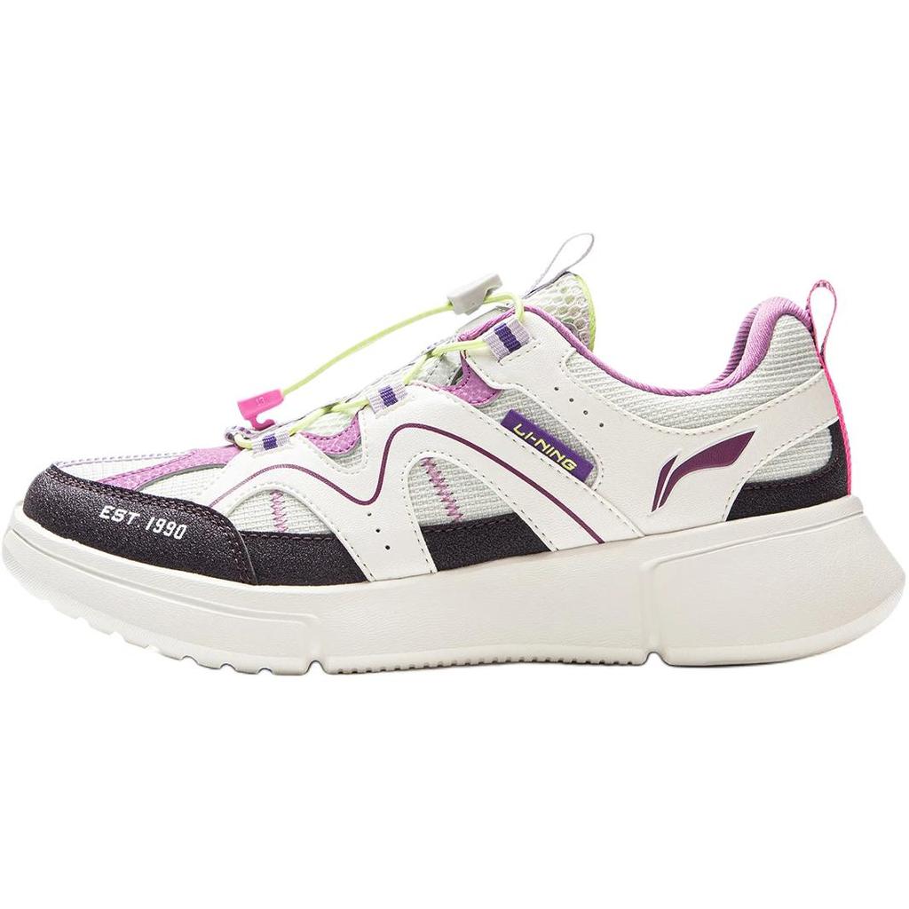 Li Ning Kids Comfortable Versatile Low-Top Casual Shoes Kids sneaker Light-Purple YKCV207-2