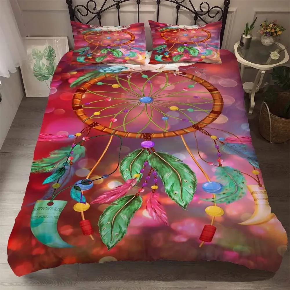 Comforter S High Quality Soft Fabulous Bedding Set 3D Couple Wolf Bed Comforter Bohemian Style Dreamcatcher Bed