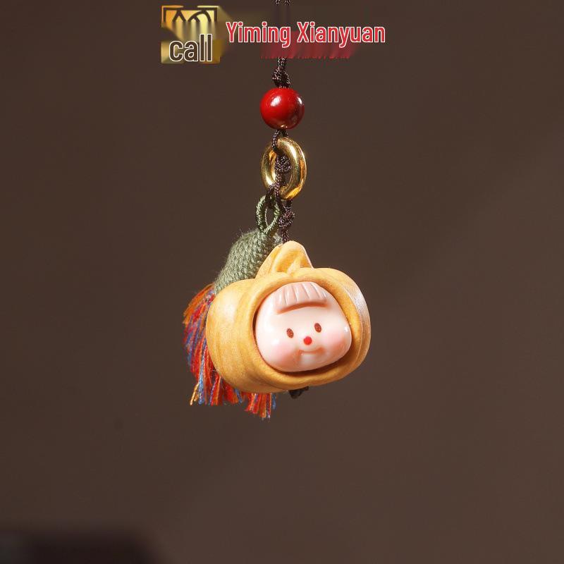 Sandalwood Pumpkin Cartoon Pendant Phone Charm
