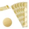 1set 350pcs  Scrapbook Paper Stickers Self Adhesive Steel Stamp Sticker Gear Golden 23.6x5.5cm Tags: 4.5cm