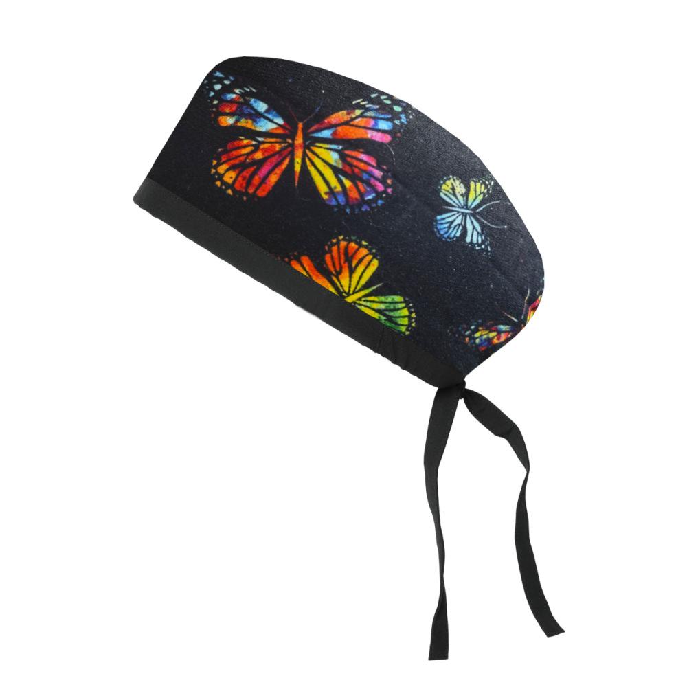 Adjustable Cotton Surgical Cap with Cartoon Print for Women and Men