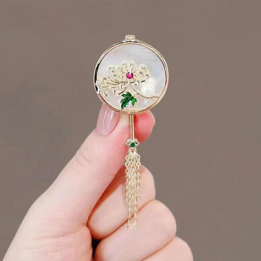Brooch Retro Chinese Style Court Temperament Elegant Pearl Fringed Flower Pin Brooch Cheongsam Hanfu Accessories Women